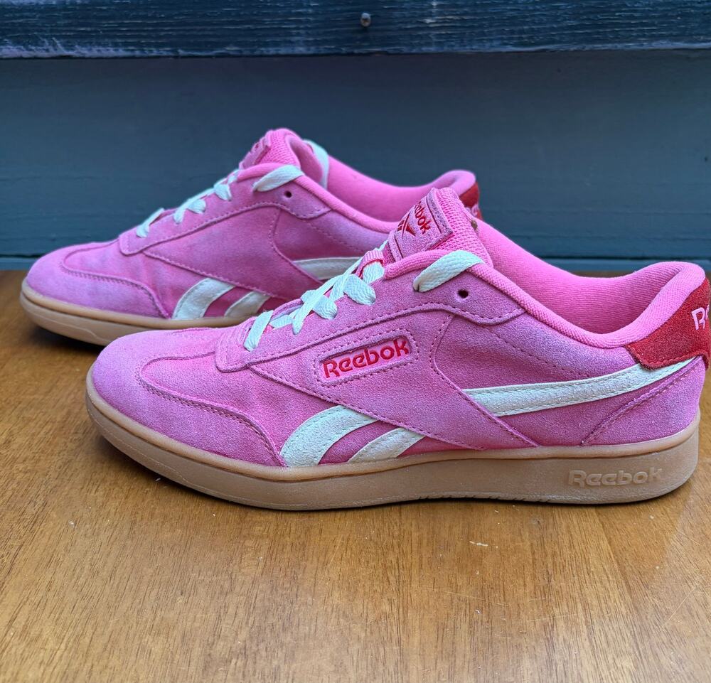 Reebok Club C Revenge Pink Suede Sneakers Womens 8 Gum Sole FFC0092429